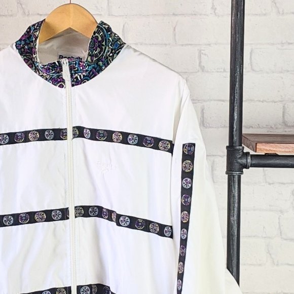 Vintage 80's-90's Reebok Windbreaker Aztec Pattern - Picture 2 of 8